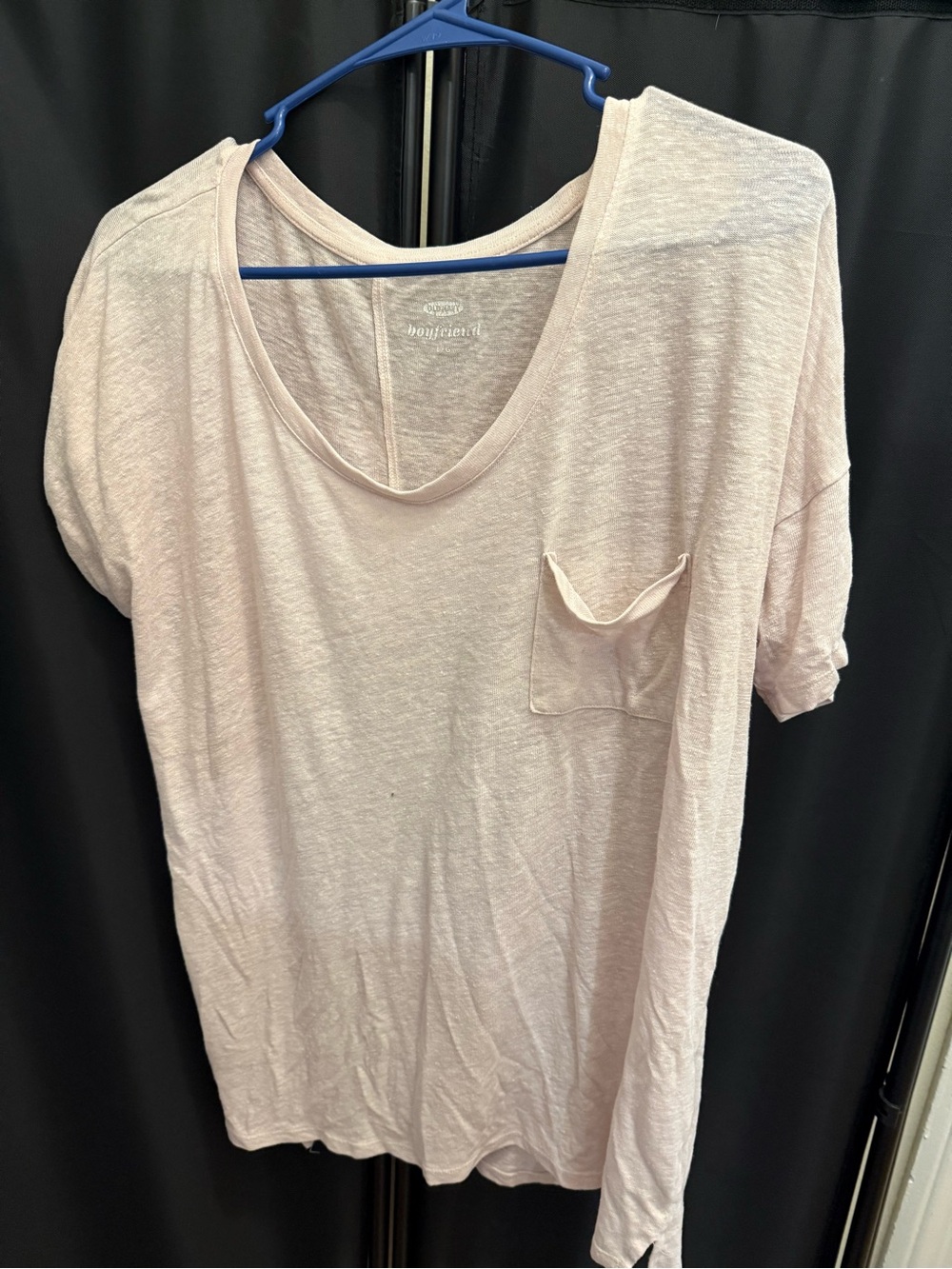 Old Navy Light Pink Short Sleeve Pocket Tee - Picture 2 of 3